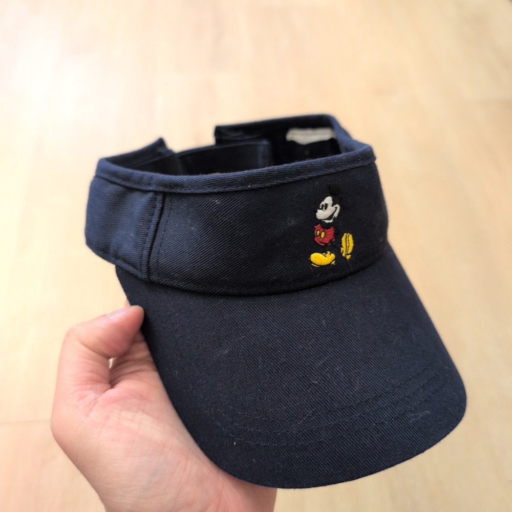 Disney Mickey Mouse Embroidered Navy Blue Sun Visor Adjustable Hat